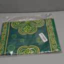 Artoid Mode Green Stripes Shamrocks St. Patrick's Day Placemats Set of 4, 12x18 Inch Luck Spring Table Mats for Party Kitchen Dining Decoration
