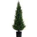 Artificial Topiary Cedar Trees Faux Pine Shrubs UV Resistant Artificial Bushes Artificial Plants for Indoor Outdoor Garden,3 Feet
