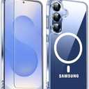 PITCHESSY for Samsung Galaxy S25 Plus Case with Screen Protector,[Compatible with Magsafe] Military-Grade Protection,Magnetic Phone Case for Samsung Galaxy S25 Plus,Clear
