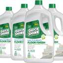 Quick Shine Multi-Surface Floor Finish-Polish 64oz-4pk | Safer Choice, No PFAS, pH Neutral Clean Shine Technology | Squirt & Spread | For Wood, Laminate, LVP, LVT, Tile & Stone | Made in USA