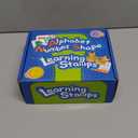 Alphabet Number Stamps for Kids, Wooden ABC Spelling Letter Stampers Set with Flashcard Mathematics Learning Number Stampers Arts & Crafts Supplies, Montessori Toy Gifts for 3 4 5 Year Old