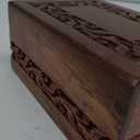Wooden Keepsake Urn Box, Cremation Urns for Human Ashes, Handcarved Decorative Memorial, Wood Casket for Pets, Cat, Infant, Adult Memorial, Burial Urns for Ashes - Medium