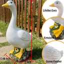 Porch Goose Statue Outdoor 20 Inch Large White Porch Goose Sculpture Dcor for Home Garden Lawn Yard Patio Entryway Accent,Cute Resin Goose Figurine Gift for Mom Grandma Women