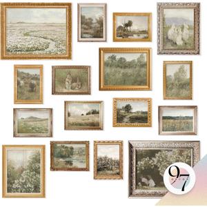 97 Decor Large 11x14 French Country Wall Art Decor - Vintage Wall Art Prints, Farmhouse Wall Decor Vintage Botanical Print, Nature Poster Landscape Painting Spring Pictures For Bedroom (Unframed)