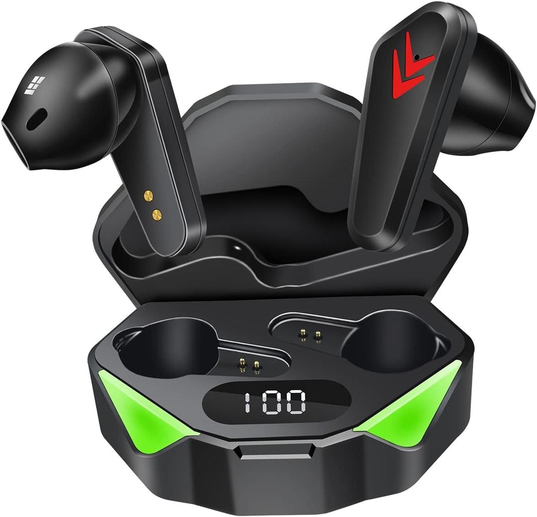 2 x Wireless Bluetooth Earbuds, Game Earbuds IPX7 TWS Noise Canceling V5.0 HiFi- in Ear Headphones Waterproof Low Latency LR03 2 x Wireless Bluetooth Earbuds, Game Earbuds IPX7 TWS Noise Canceling V5.0 HiFi- in Ear Headphones Waterproof Low Latency LR03