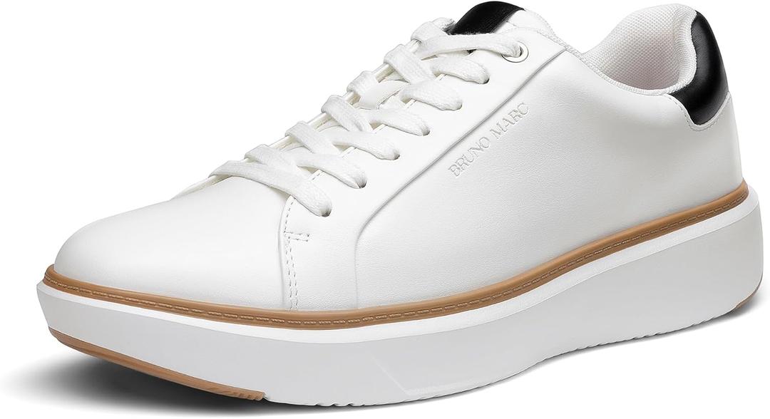 Bruno Marc Men's Dress Fashion Sneakers Casual Shoes (12, White)