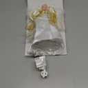 Vickerman 12" White-Gold Lit Angel Christmas Tree Topper