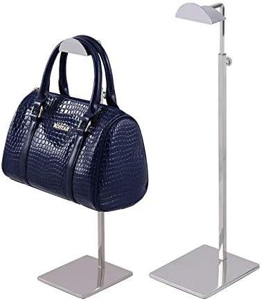2 Pack Metal Adjustable Handbag Display Stand Holder Hanging Bag Rack for Retail Store Windows Tabletop Display Props Shelves Organizer Storage for Home (Mirror)