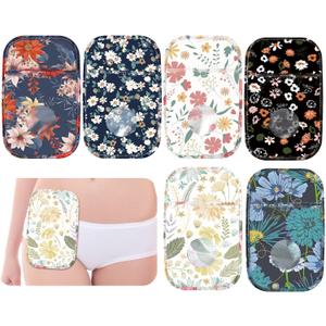 Sosation 6 Pieces Ostomy Bag Covers Waterproof Ostomy Shower Cover Stretchy Lightweight Colostomy Bags Covers Shower Wraps with Opening for Women Men Ileostomy Care Protector Odor Reducing Supplies