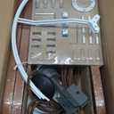 LEPOWER Wood Tripod Floor Lamp, Mid Century Standing Lamp, Modern Design Studying Light for Living Room, Bedroom, Study Room and Office, Flaxen Linen Shade with E26 Base Brown