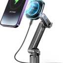 TOPGO Cup Phone Holder Wireless Charger, Magnetic Phone Holder Car Wireless Charger, Fast Charging for iPhone 17/17 Air/17 Pro/17 Pro Max, Galaxy - Black