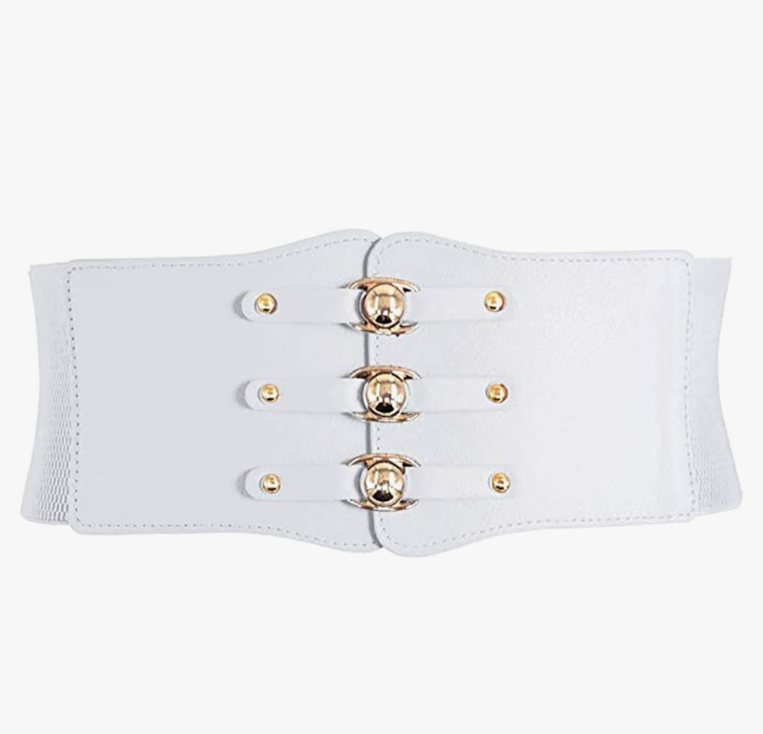 Nanxson Womens Elastic Wide Waist Band Tied Waspie Corset Obi Waist Belt PDW0077