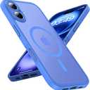 TOCOL Magnetic for 16 Plus Case, Upgraded Full Camera Protection, Compatible with Magsafe, Drop Protection, Translucent Matte Back Bumper Phone Cover 6.7-InchUltramarine