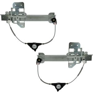 TRQ Rear Power Window Regulator Set Compatible with 1995-1997 Lincoln Town Car FO1550107 FO1551107