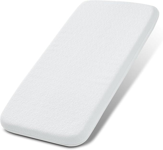 NeoBorn Baby Bassinet Mattress Pad, 33" x 20" Dual Sided Comfort Gel Memory Foam Mattress with Removable Breathable Soft Tencel Cover Fit for Baby Delight/Mika Micky/KoolerThings Bassinet