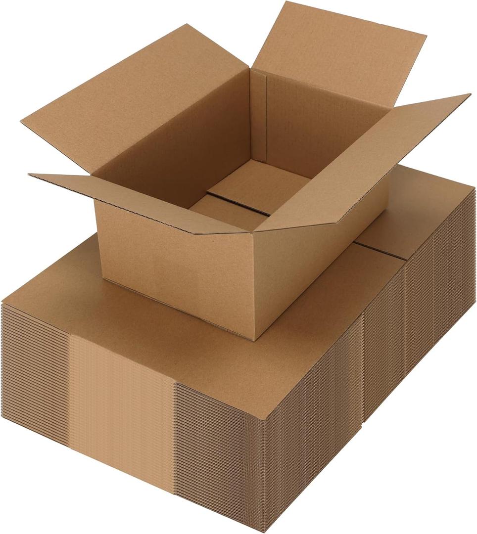 CRUGLA 40 Packs 9x6x4 Shipping Boxes for Small Business, Corrugated Cardboard Boxes Bulk for Shipping Packing Mailing (Brown)