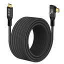 16.5FT 20Gbps USB C 3.2 Gen 2 Cable, 5M 90Degree Type C 4K@60Hz UHD Video 5A/240W PD3.0 Fast Charge Cord w/E-Marker Compatible with Thunderbolt 3/4 MacBook Monitor