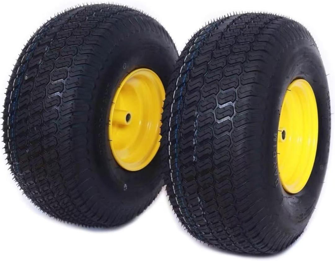 20x8.00-8 Tubeless Rear Tires, 3.5" Offset Hub, 3/4" Borehole with 3/16" Keyway, 4-Ply, Replacement for Riding Lawn Mowers, 2-Pack,yellow 20x8.00-8 Tubeless Rear Tires, 3.5" Offset Hub, 3/4" Borehole with 3/16" Keyway, 4-Ply, Replacement for Riding Lawn Mowers, 2-Pack,yellow