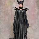 CosplayDiy Women's Costumes of Evil Mistress Villain costume Witch Queen Dress (Black, S)