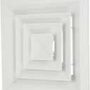 PATIKIL 7" x 7" Square Ceiling Diffuser, Aluminum Square Vent Cover HVAC Ceiling Diffuser for HVAC System Horizontal Flow Duct Industrial Home Office, White, 10" x 10" Ducting Opening Size