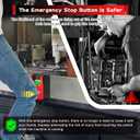 110V to 120V Single Phase On/Off Switch, Emergency stop switch, Table Saw Switch with Large Stop Sign Paddle for Quick cut-off of Power to Milling Machines and Electrical Equipment (off) (Jtkg-off-us)