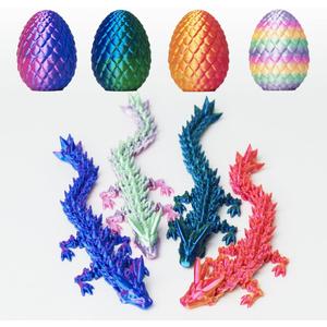 AUMEILLER 4PCS 3D Printed Dragon,Dragon Egg Fidget Toy,Christmas Stocking Stuffers for Kids