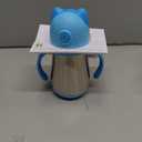 Munchkin Cool Cat Sippy Cup with Straw for Toddlers, Stainless Steel Straw Cup, 8 Ounce, Blue
