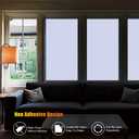 23.6"x 118" White Thickened Total Blackout Window Film, Sun Heat Blocking Privacy Cover for Glass, Removable Opaque Sun Blocking Heat Control Room Home Day Sleep Light Blocker