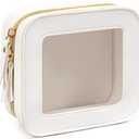 Small Clear Makup Bag, Clear Cosmetic Bags with Zipper Waterproof Small Travel Cosmetic Case Cute Make Up Pouch Mini Car Essentials for Women Travel Car Organizer