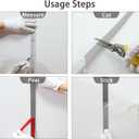 Peel and Stick Metal Molding Trim, Self-Adhesive Stainless Steel for Wall, Fireplace, Mirror Edging and Craft Decoration (Brushed Silver, 20ft x 2in)