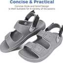 BBMVP Womens Sandals, Summer Beach Sandals for Woman 2025, Womens Slides, Women Beach Sandals & Summer Shoes Comfortable, Pool Slip On Sandals Women (Gray)