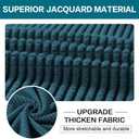 Turquoize 3 Piece Sofa Covers for 2 Cushion Couch Sofa Slipcover Soft Couch Cover for Dogs-Washable Sofa Furniture Covers with 2 Individual Cushion Covers, Thick Jacquard Fabric (Loveseat, Deep Teal)