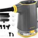 Handheld Steam Cleaner, Adjustable Steamer Cleaner, 15pcs Portable Cleaning for Car, Carpet, Furniture 410 mL, Grey