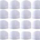 24 PCS Disposable Chef Hats Bulk Paper Bakery Hats for Cooking Baking Pizza Party White