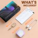 2 x WSDCAM Personal Safety Alarm for Women, 130dB Loud Keychain Alarm with 3-Color LED Safety Light, Rechargeable Self Defense Keychain Personal Alarms for Women, MissCubieGlowSafe Box (Purple)