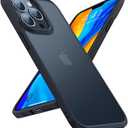 TORRAS Shockproof for iPhone 15 Pro Max Case, 4X Military Grade Drop Proof, Translucent Slim Protective Anti-Scratch Hard PC Back Phone Case for iPhone 15 Pro Max 6.7'', Matte Black Cover