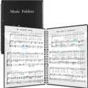 Sheet Music Folder, Music Folder, Premium Spiral Binder Organizer for Sheet Music, Sturdy Double Side Writable 60 Pages Music Sheet Folders Fits Letter Size (8.5 x 11 inches) by RNSXYAT