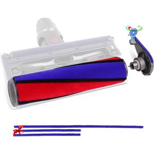 Soft Roller Brush Bar + End Cap Replacement for Dyson V6 V7 V8 V10 V11 Vacuum Cleaner Head High Absorption Vacuum Neat Tools Replacement Parts Soft Roller Brush Bar + End Cap Replacement for Dyson V6 V7 V8 V10 V11 Vacuum Cleaner Head High Absorption Vacuum Neat Tools Replacement Parts
