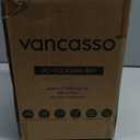vancasso Sabine Ceramic Canister Set with Airtight Wood Lids - 3-Piece Kitchen Storage for Flour, Sugar, Coffee, Tea & Spices - Modern Countertop Decor