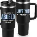 Abuelo Tumbler 40oz, Best Abuelo Gifts, Abuelo Mugs in Spanish, Abuelo Gifts from Grandchildren, Regalos Para Abuelo, Dia De Los Padres Gift for Abuelo, Abuelo Mugs for Birthday, Christmas, Gift Ready