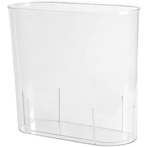 Anyoifax Small Trash Can Slim Garbage Can 3 Gallon Waste Basket Trash Bin Container for Bathroom, Bedroom, Living Room, Kitchen, Office, Colleg Dorm - Clear
