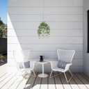 Artificial Plant Hanging Basket with Detachable Leaves Realistic Fake Plants for Home Porch Balcony Decor No Maintenance Fake Plants,1 Pack (Light Green)