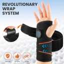 Carpal Tunnel Wrist Brace Night Support Fit Right Hand for Work, Pain Relief Wrist Splint for Tendonitis, Sprain, Strain, Rigid Hand Brace for Arthritis for Women and Men (Black, L/XL, Right Hand)
