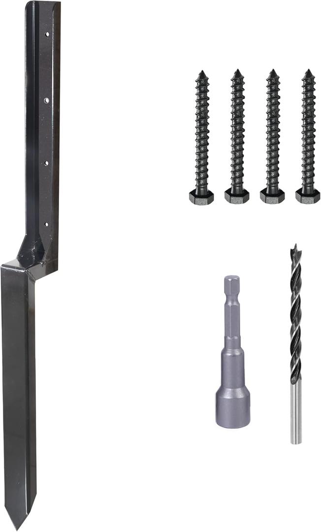 Thicker Fence Post Repair (Black 1 Pack)