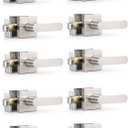 KNOBWELL 10 Pack Interior Door Handle,Satin Nickel Finish Door Levers, Passage Knob for Closet Hallway, Zinc Alloy Construction, 250,000-Cycle Durability