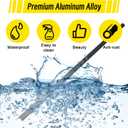 6PCS Black Aluminium Wall Corner Protector Guard 0.8x0.8x48” Corner Trim Molding L Metal Edge Protectors for Walls Corner Guards