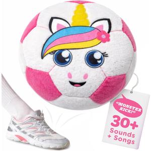 Move2Play, Hilariously Interactive Toy with Music & Sound Effects for Boy & Girl | Ball for Toddler & Baby | 6, 12, 18+ Months | 1, 2, 3+ Year Old (Soccer Ball - Unicorn)
