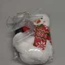 Snowman and Star Tree Topper with Lights Christmas Decorations,Unique Funny Xmas Plush Stuffed Snowflake Hat Snowman Hugger Decor and Battery Operated Colorful Star Tree Ornaments Red White