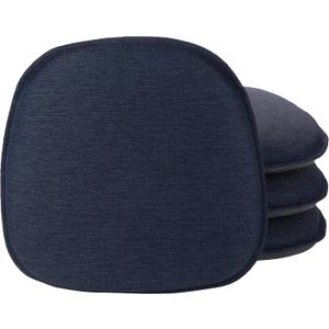 Klear Vu Gripper Non-Slip Mid Century Modern Shell Chair Cushion, Assembled in USA, Extra Thick Fill, Omega Upholstery Fabric, Set of 4 for Dining Room and Kitchen, 4 Count (Pack of 1), Indigo