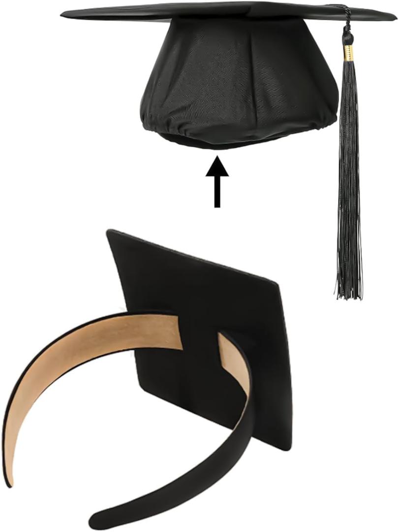 6 x Unisex Bachelor's Cap Fixing Hair Hoop - Minimalist Handmade Design Graduation Season Photo Prop Commencement Essential Decor
